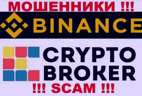 Binance Com жульничают, предоставляя противоправные услуги в области Криптовалютный брокер