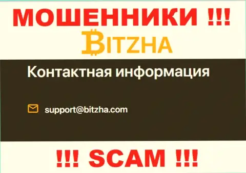 Электронная почта лохотронщиков Bitzha, инфа с официального сайта