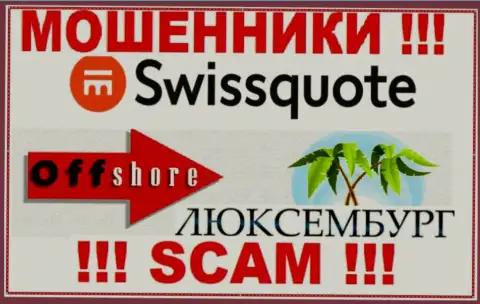 SwissQuote сообщили у себя на сайте свое место регистрации - на территории Люксембург