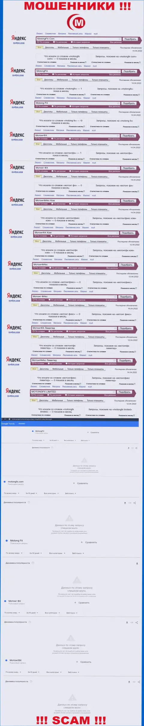 Поисковые запросы по интернет-кидалам Мотонг ФИкс